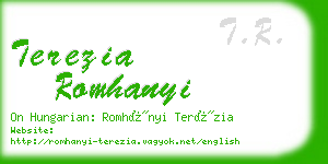 terezia romhanyi business card